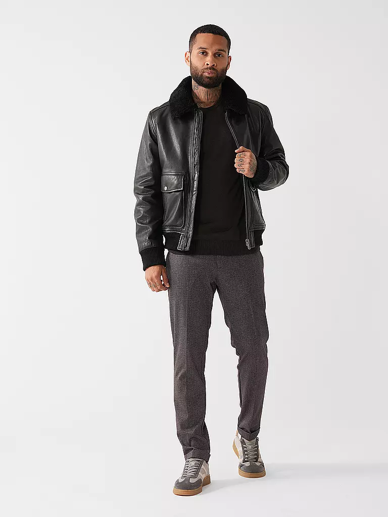JOOP Lederjacke AVIATOR AVIA schwarz