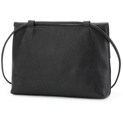 Lederhandtasche, schwarz