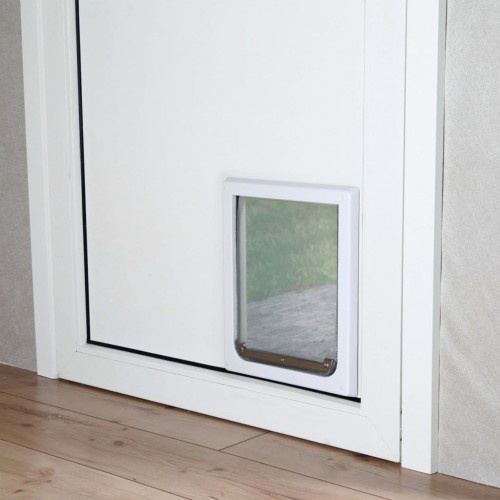 Porta branca para cães