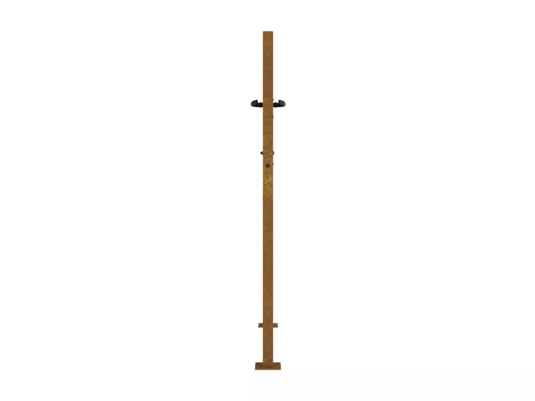 Portail de jardin 105x155 cm acier corten conception d'herbe