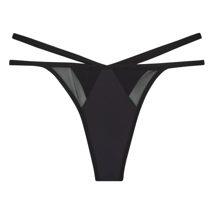 Pantys String Menstruel Feel - Flux Léger | Noir