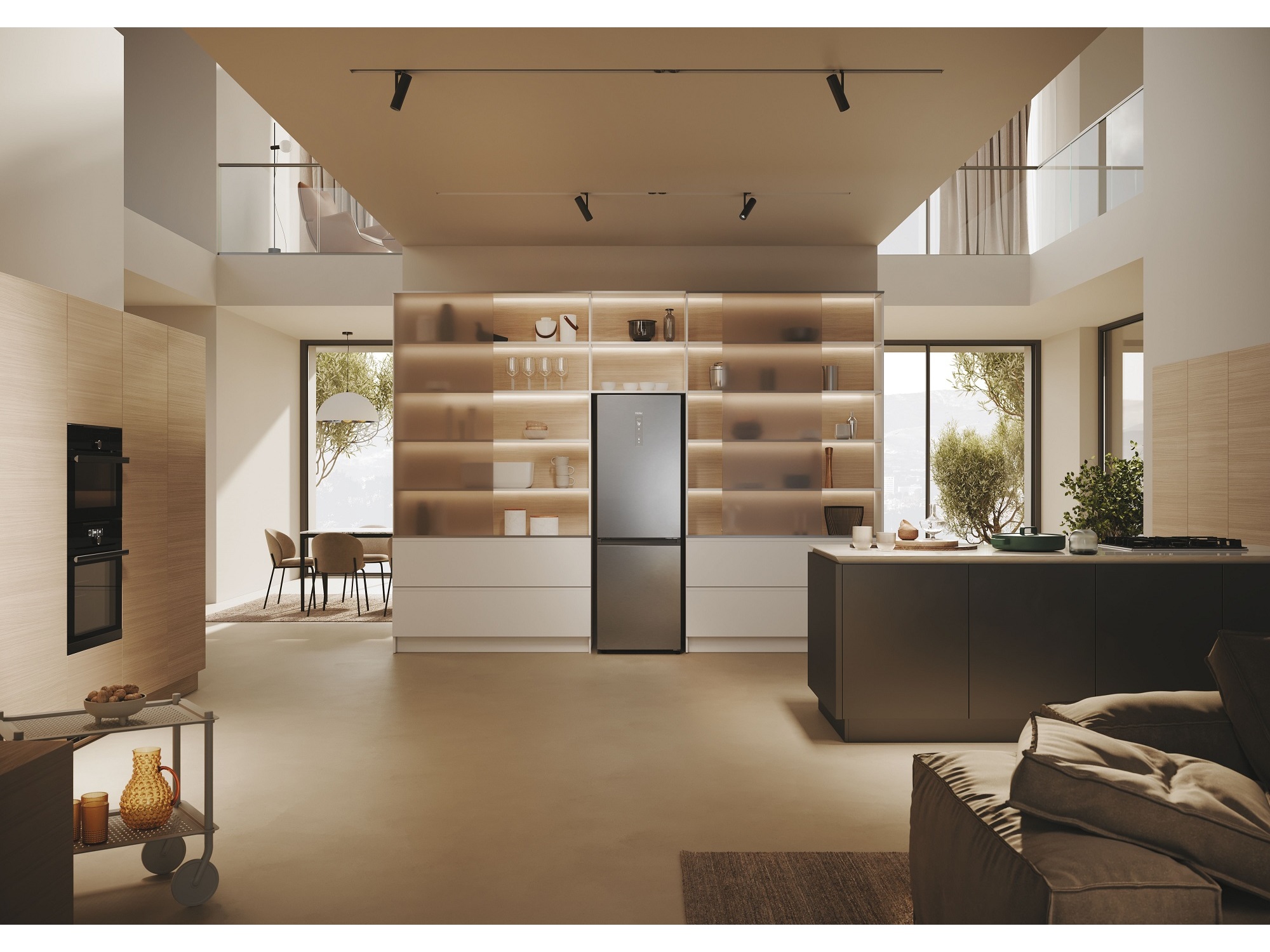 COMBINADO HAIER HDPW5618DNPK INOX D 352L NO FROST WI-FI