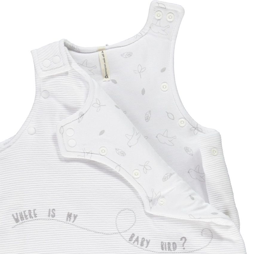 Gigoteuse spéciale prématuré à manches longues amovibles en polyester doublée coton TOG 3 - Blanc