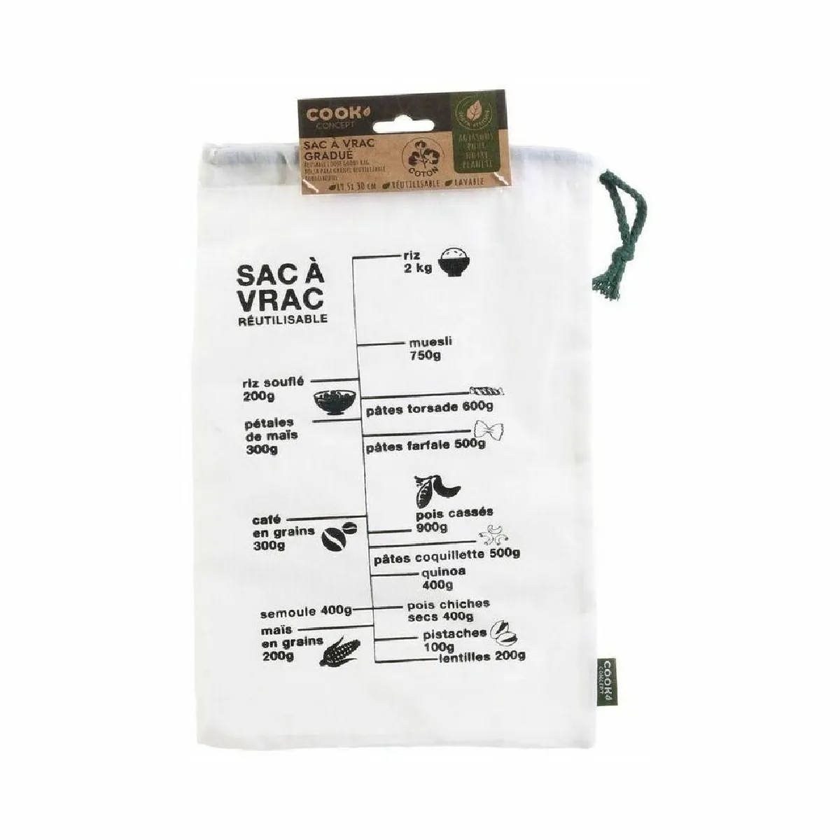 Cook Concept Sac gradué réutilisable