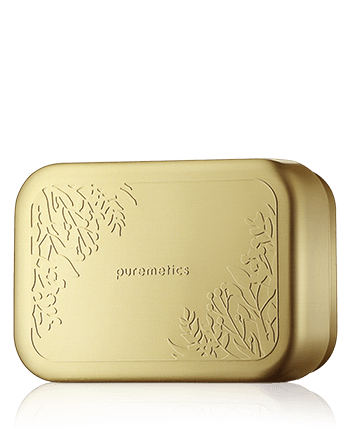 puremetics Accessoires Seifenbox mit Abtropfeinsatz Matt-Gold Floral 1-Stück
