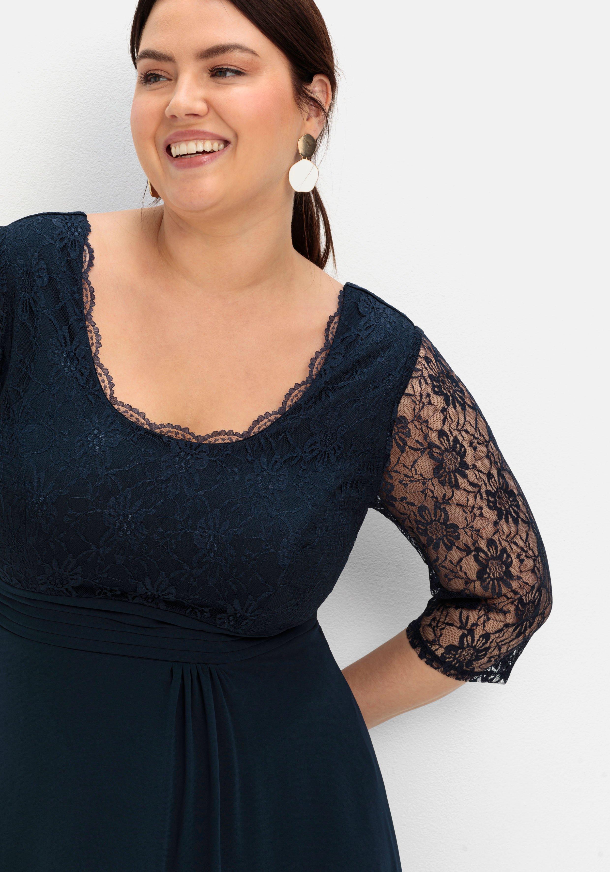 Cocktailkleid mit floraler Spitze