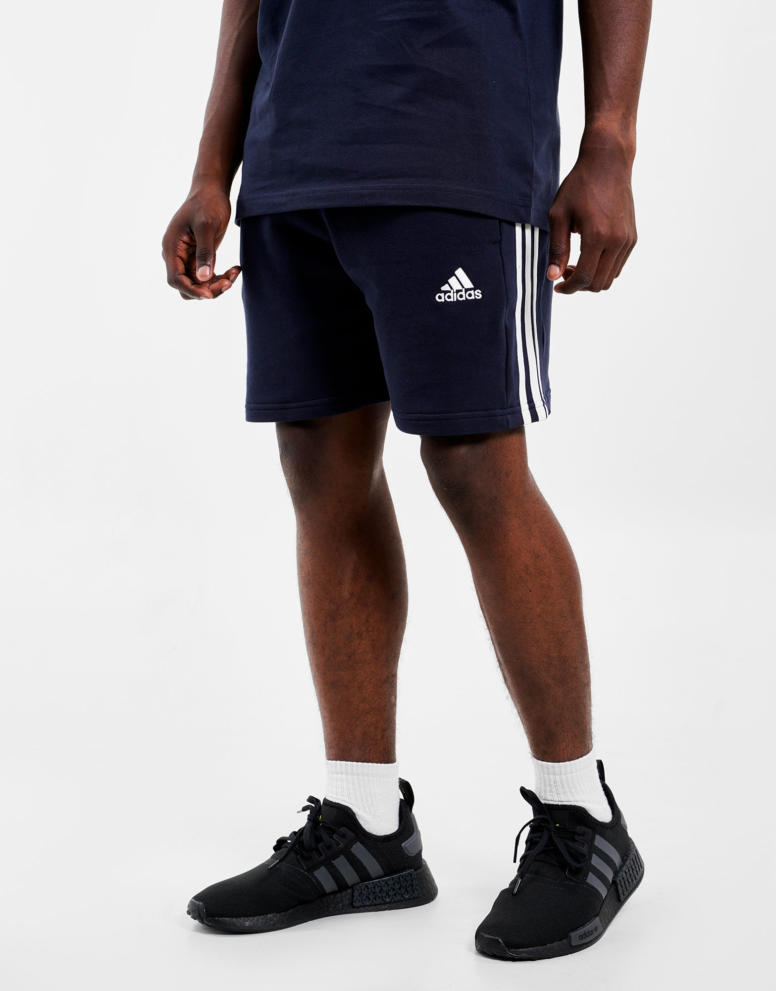 adidas Short à 3 bandes en moleton Essentials