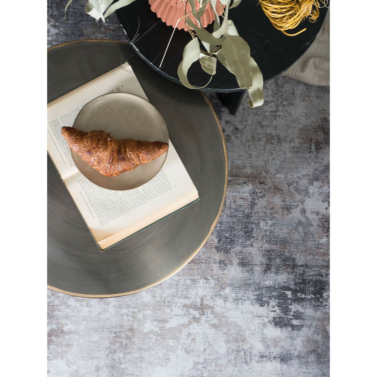 Vloerkleed Yara Silver ø120 cm