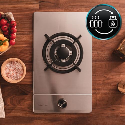 Cecotec Plaque à gaz Bolero Squad G 4200S Glass Black. Plaque à gaz avec 4 feux, finition verre noir, puissance 8000W, grilles individuelles et allumage électrique avec sécurité des vannes. : Cuisine et Maison