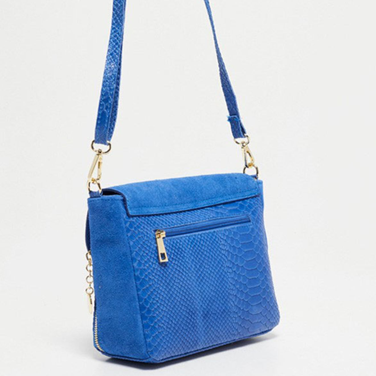 Christian Laurier Sac bandoulière en Cuir Acil bleu ciel - 23x18.5x8 cm