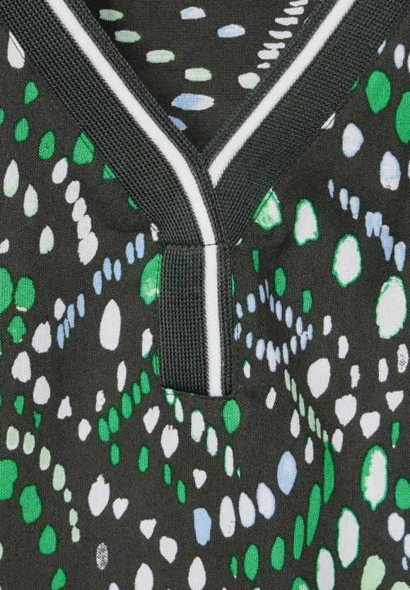 Multicolor Printbluse - strong khaki