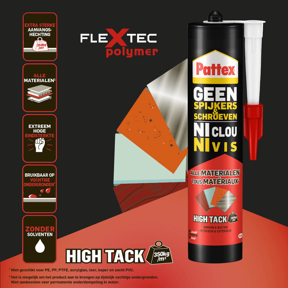 Pattex Geen Spijkers & Schroeven Montage Kit High Tack460 gr