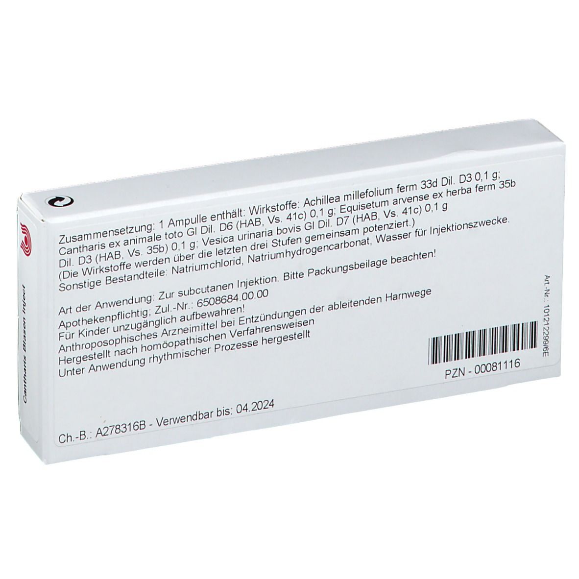 WALA® Cantharis Blasen Inject Amp.