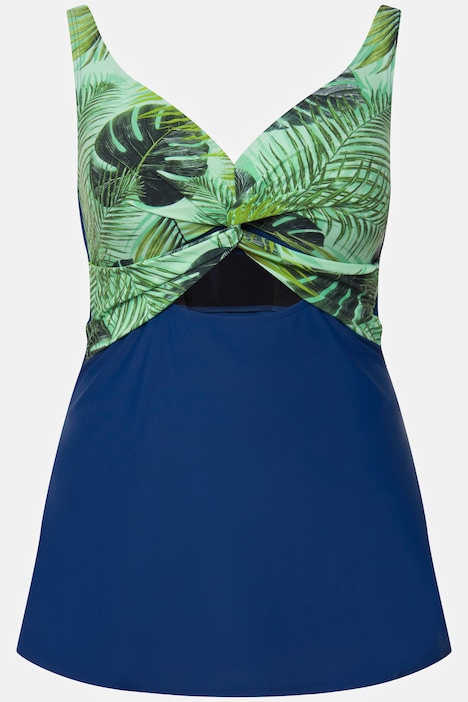 Badekleid, Palmenblätter, Softcups, Cut-Out, recycelt