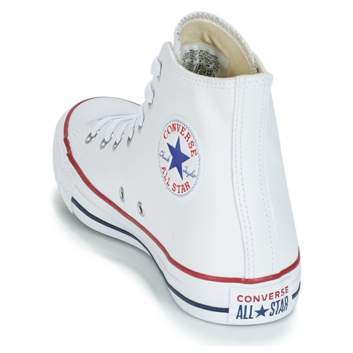 Converse - CHUCK TAYLOR ALL STAR LEATHER HI - Blanc