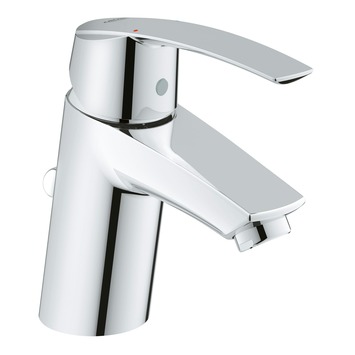 Grohe wastafelkraan Start met rechte uitloop en hendel en waste Chroom