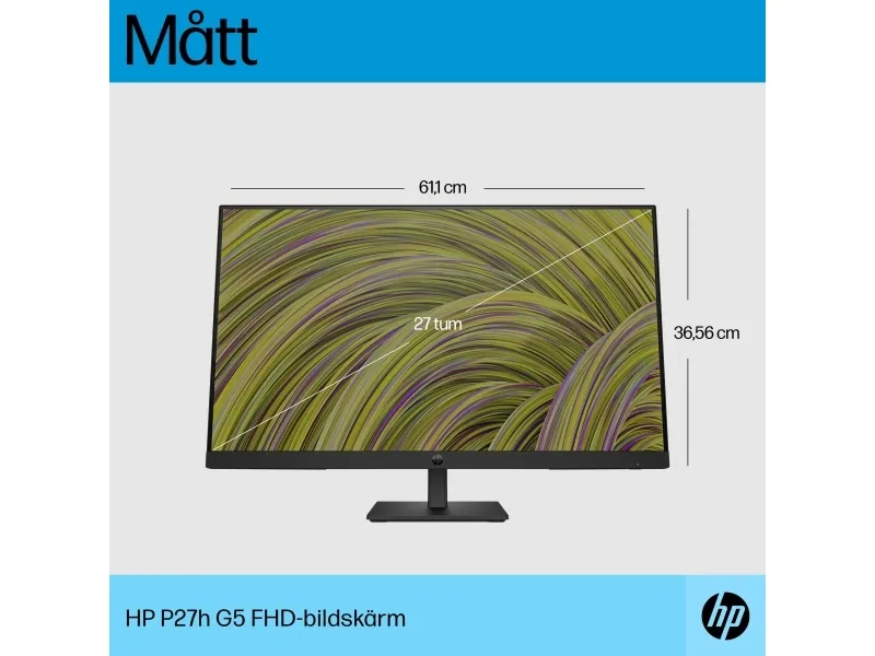 [OUTLET] - HP P27h G5 - P-Series - LED-skærm - 27