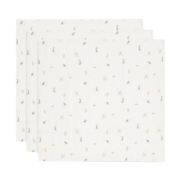 Jollein Jungle Jambo Small Multidoek - 3 Pack - 70 x 70 cm - Hydrofiel