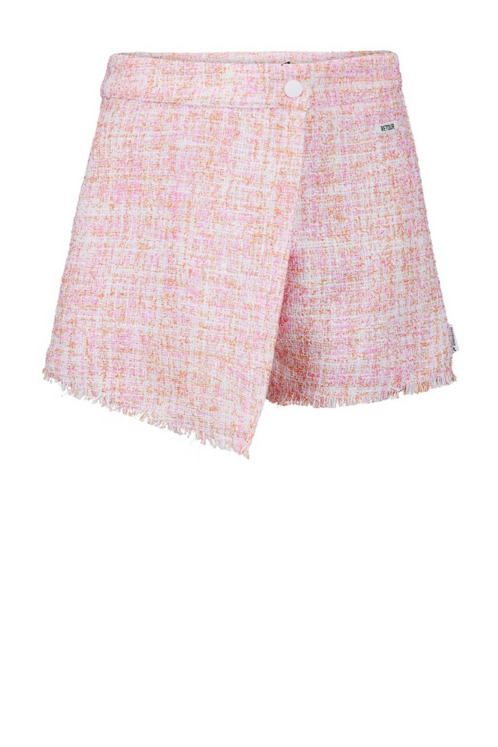 Retour Jeans gemêleerde skort Frances roze/wit