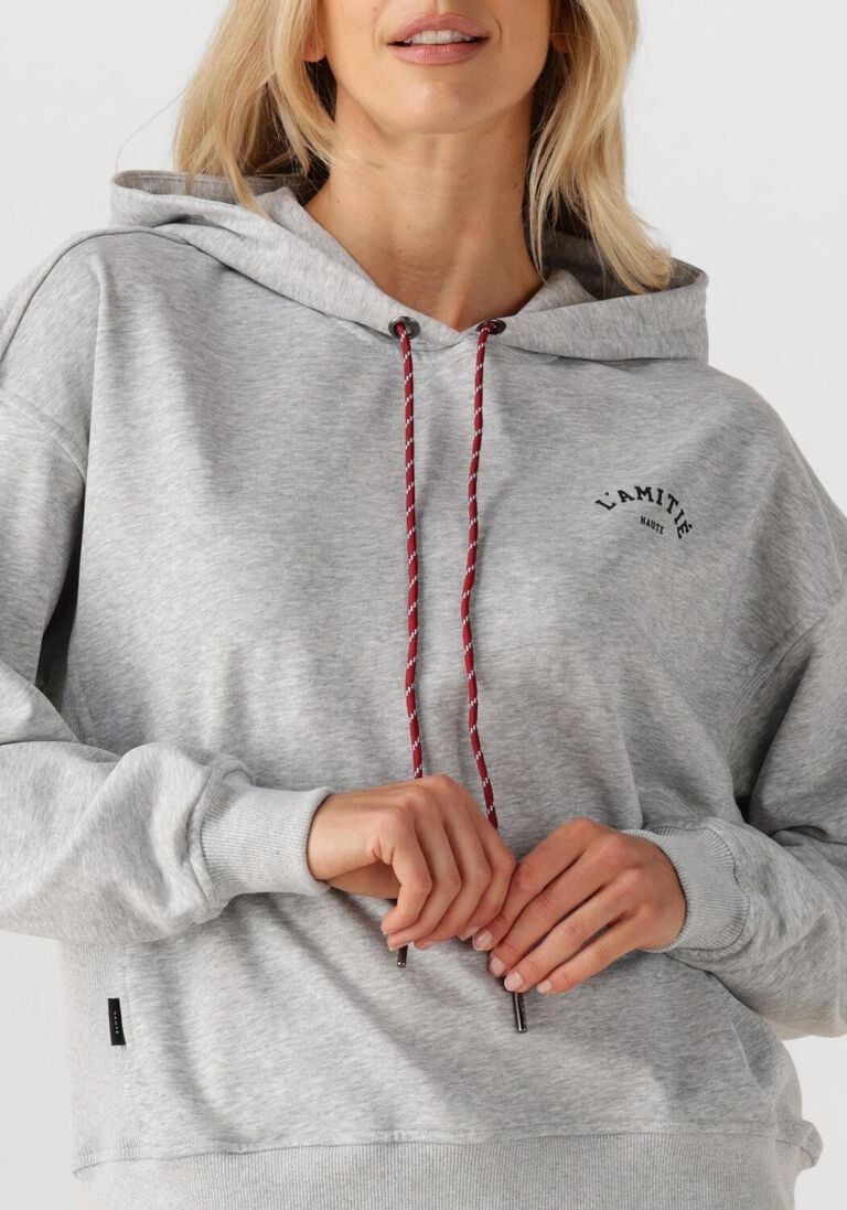 lichtgrijze haute l'amitié sweater mini curve hoodie sweat