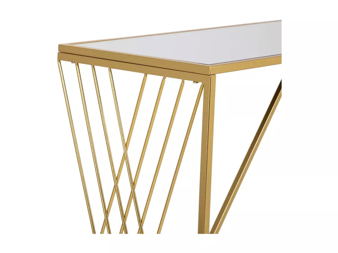 Console en métal doré 120x40x80