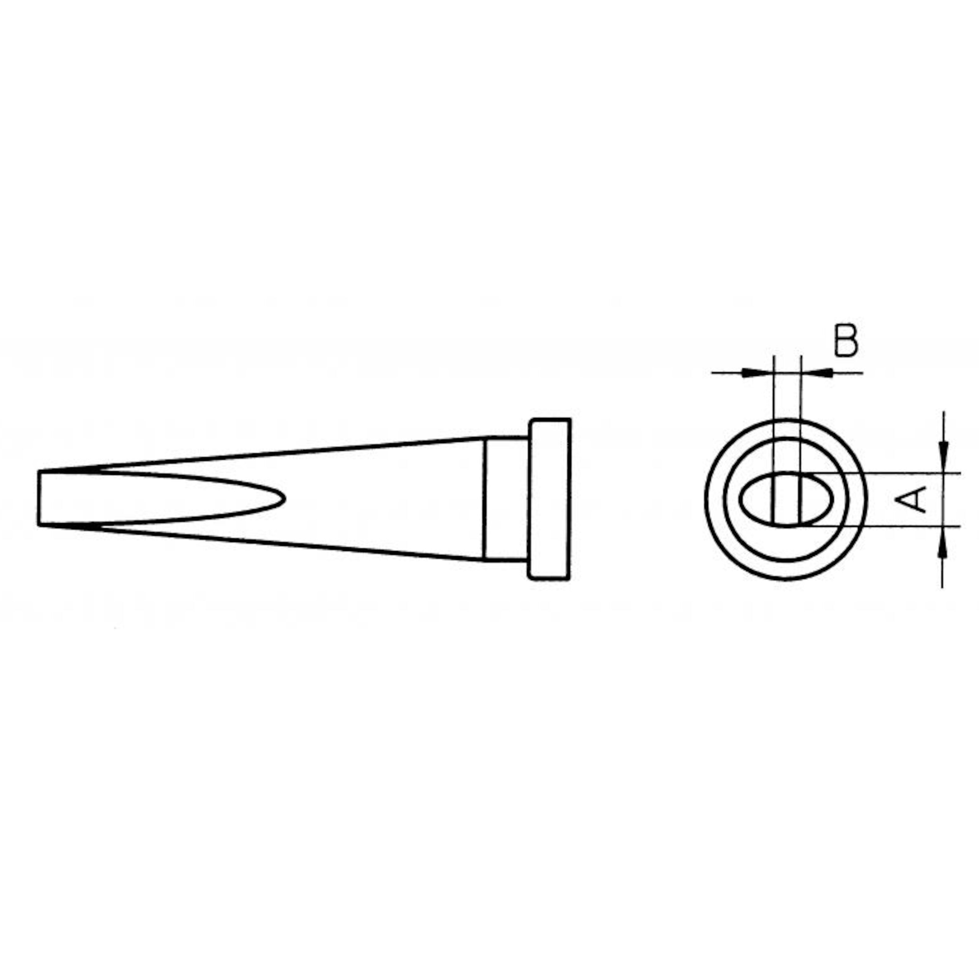 Weller Lang skrujernloddespiss 1,2x0,4 mm