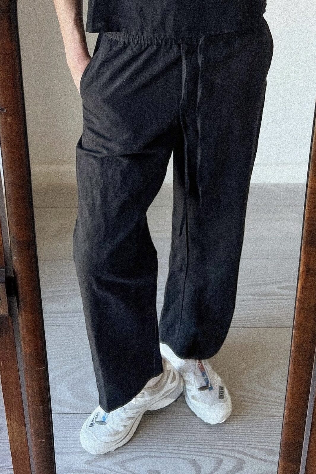 Neo Noir Sonar Linen Pants black