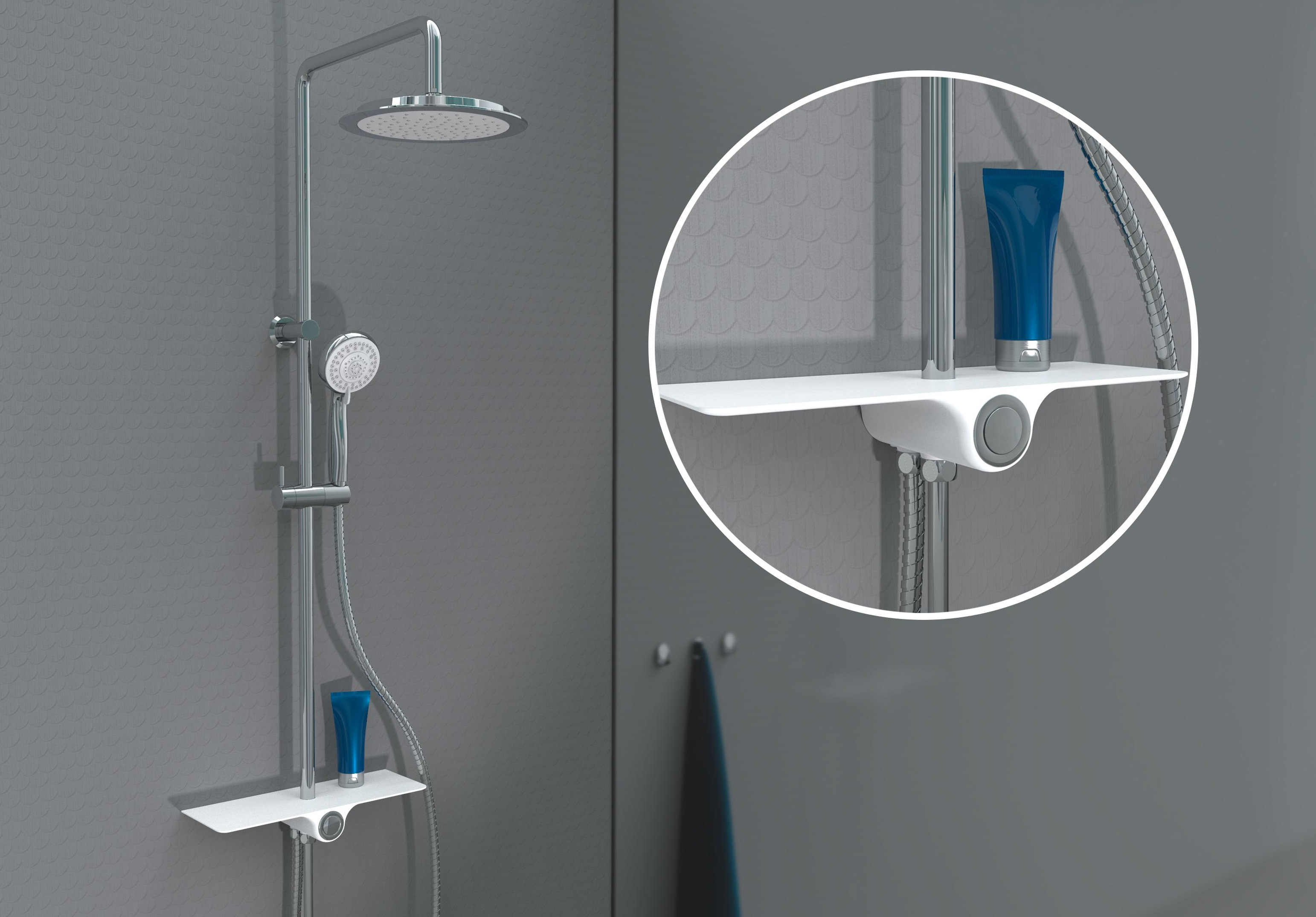Schutte Aquastar douchesysteem chroom/wit