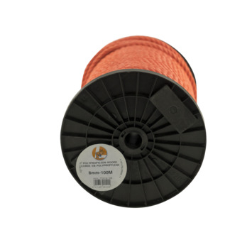 Touw op rol oranje 8 mm per meter