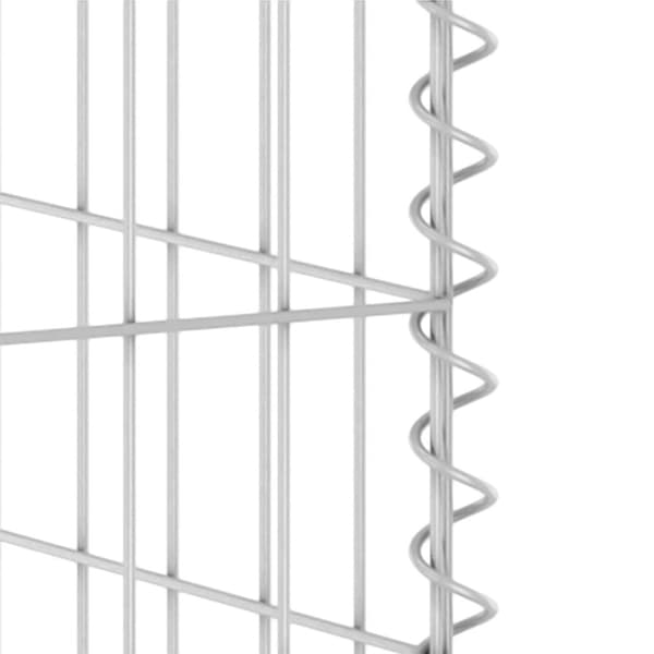 vidaXL Gabion for søppeldunkskur galvanisert stål 180x100x110 cm