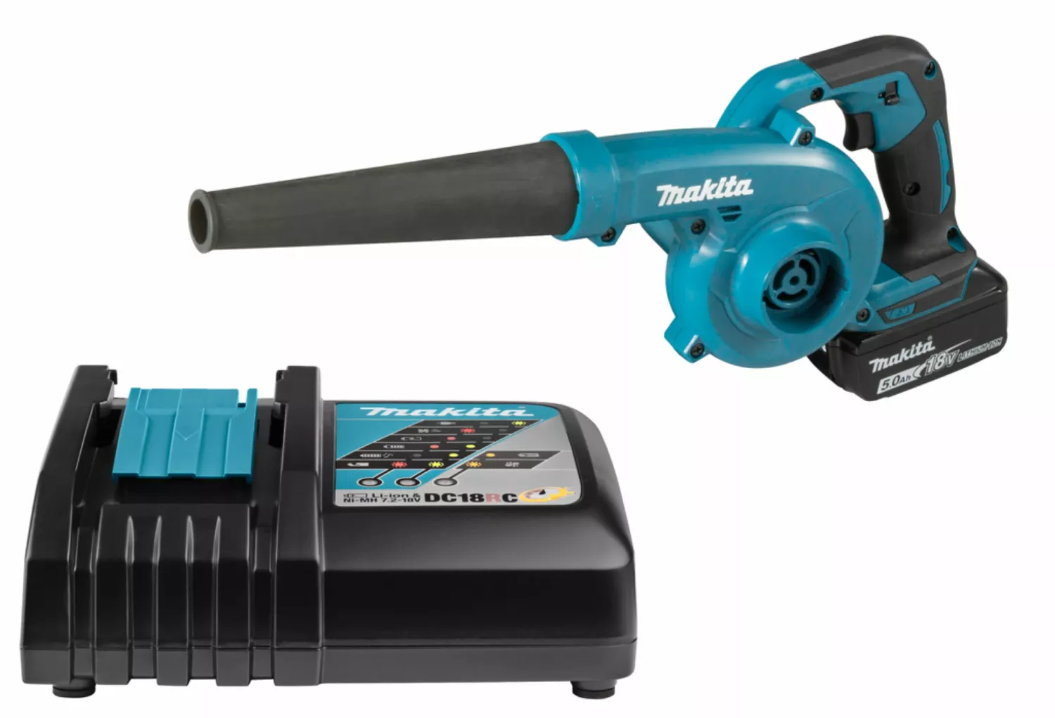 Makita DUB185RT 18V Li-Ion accu blaas- en zuigmachine set (1x 5,0Ah) - 288 km/h