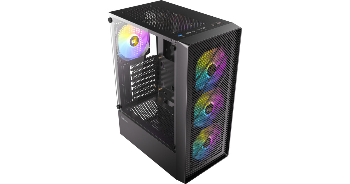 AntecAX26 RGB Elite midi tower behuizing  (Zwart | 3x USB-A | Tempered Glass)