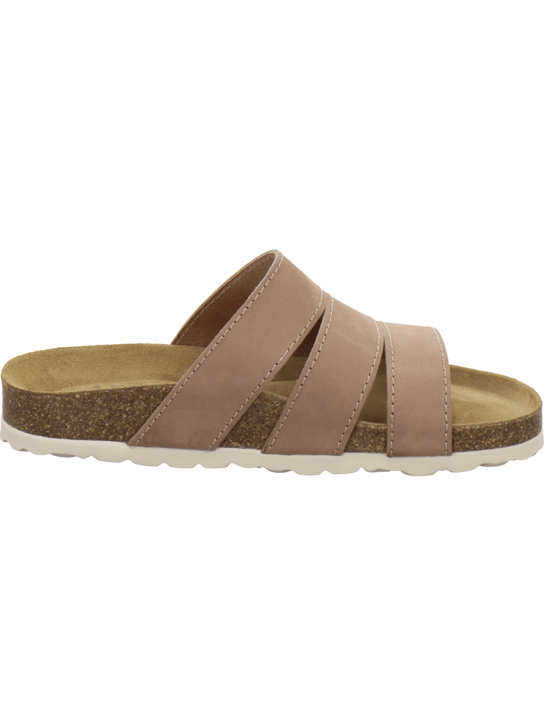 Pantoletten Damen Leder piedra