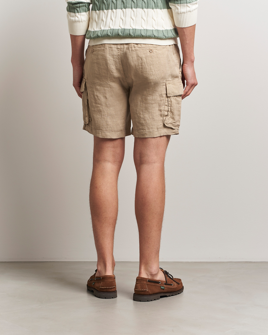 GANT Regular Fit Linen Cargo Shorts Concrete Beige