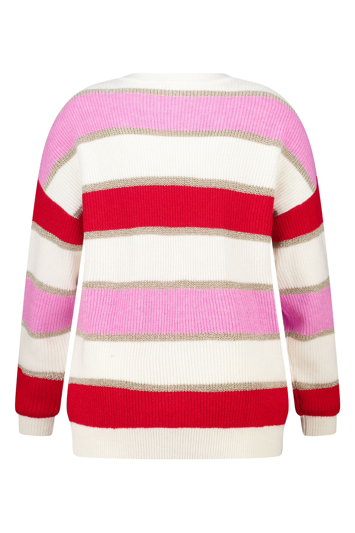 Gestreepte trui met lurex Multi Pink