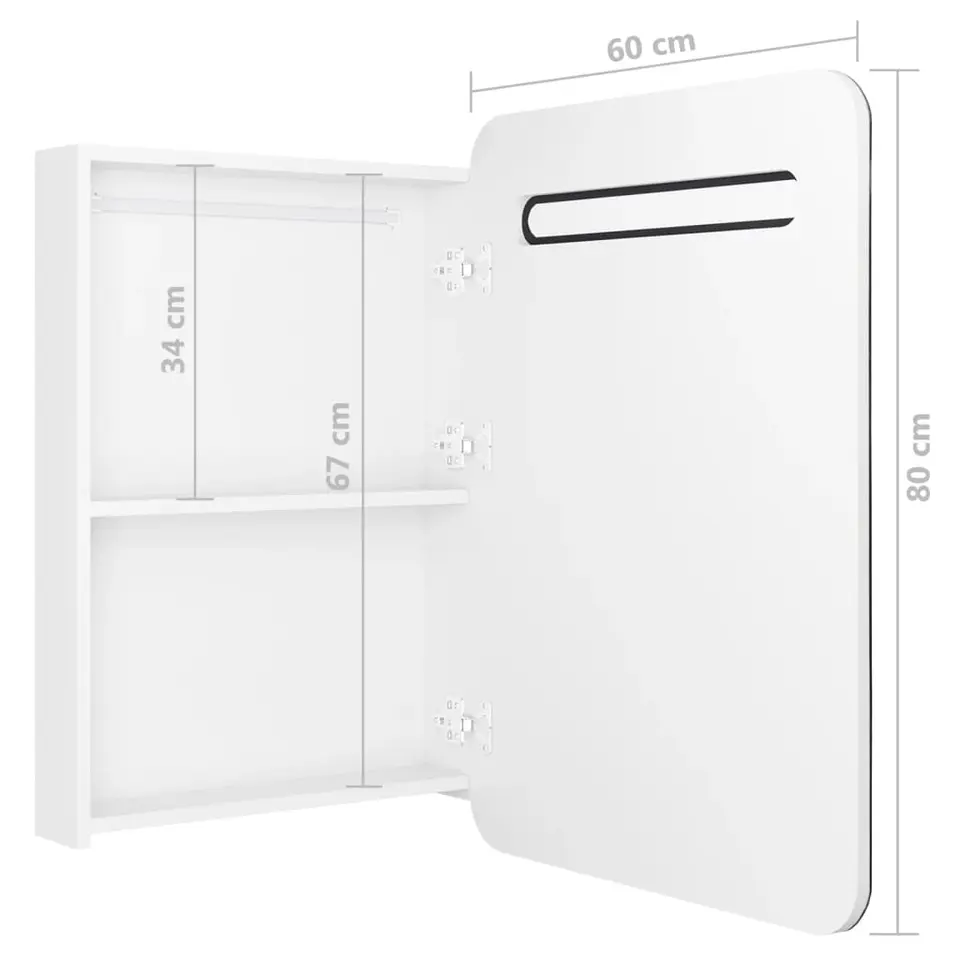 vidaXL - Badkamerkast - Wit - MDF