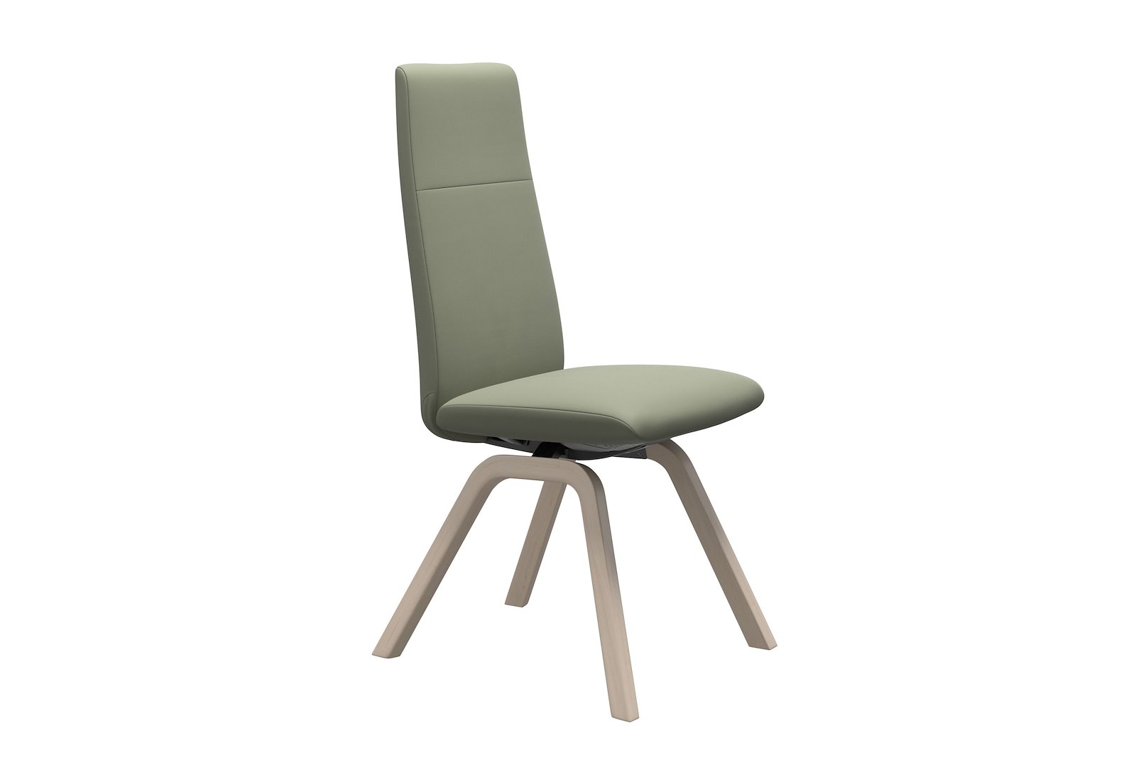 Chilli spisestol Hud Paloma Shadow Green med hvitlasert understell