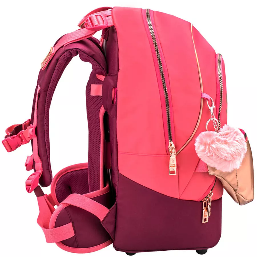 Belmil Schulrucksack 2-IN-1 Schulrucksack & Gürteltasche Coral