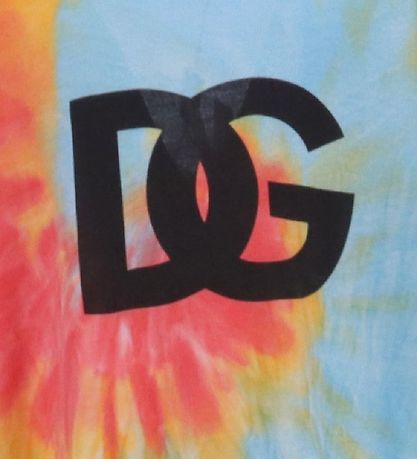 Dolce & Gabbana T-Shirt - Eden - Blau/Orange m. Logo