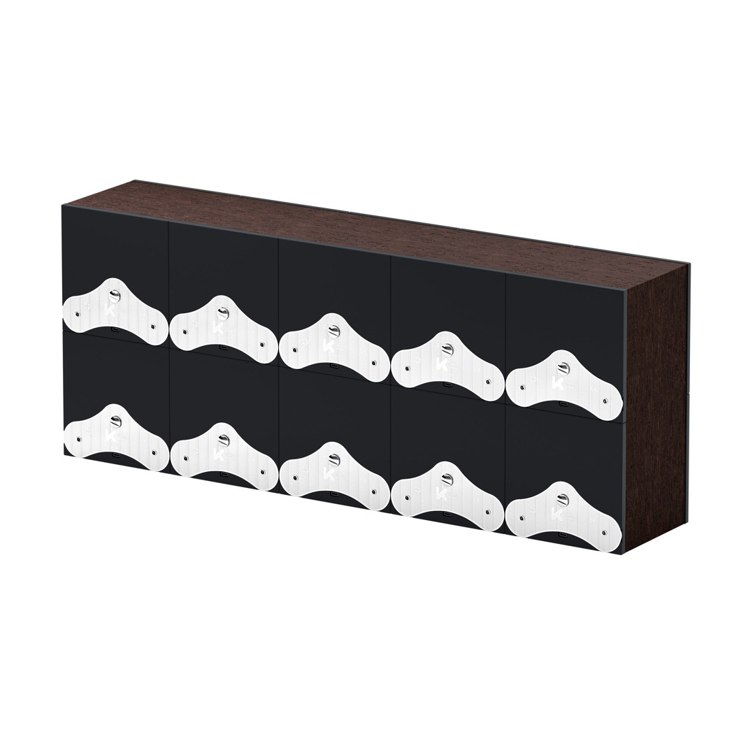SwissKubik Masterbox Natürliches Wenge-Holz - 10 Uhren