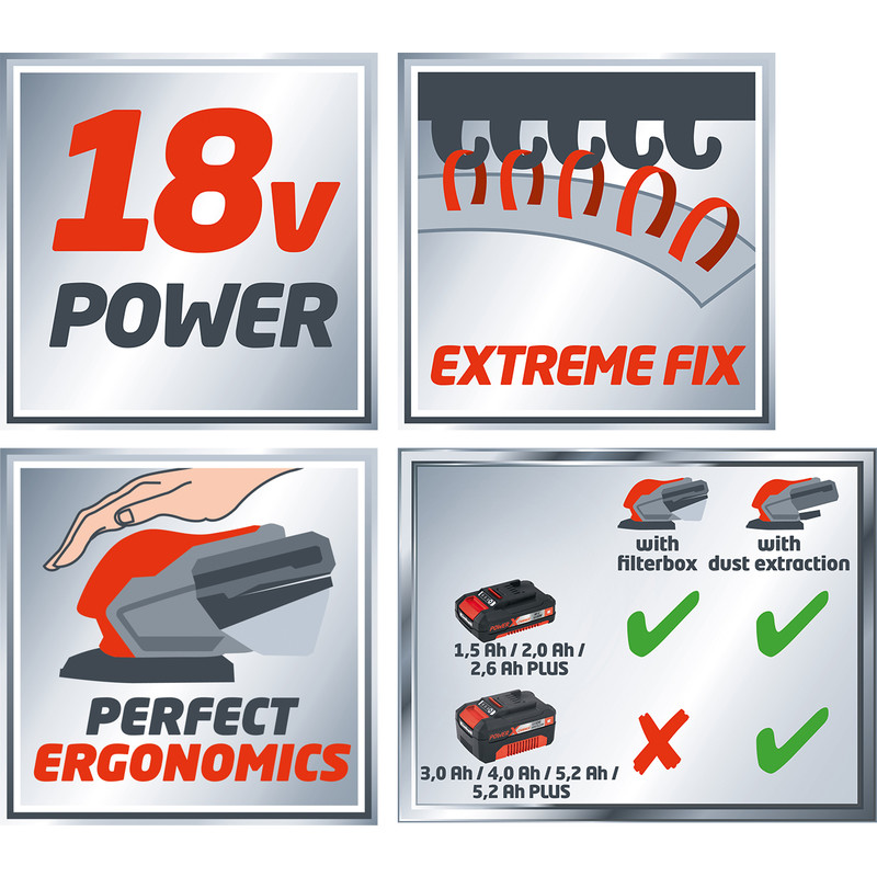 Einhell TE-OS 18/1 accu delta schuurmachine (body) 18V Li-ion