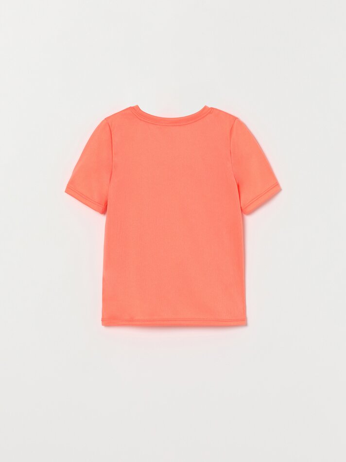 Camiseta com proteção solar UPF 50 - Laranja Fluorescente