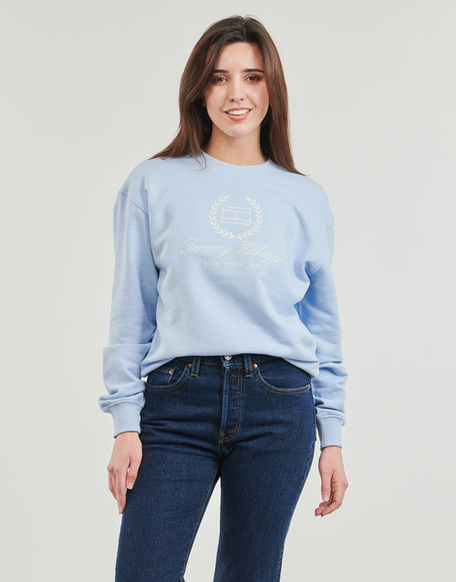 Tommy Hilfiger - REG FLAG SCRIPT CNK SWTSHRT - Bleu ciel