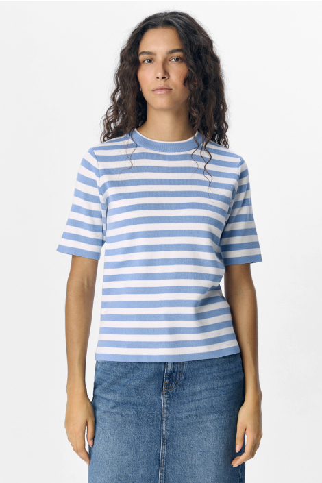 Object blauwe dames t-shirt