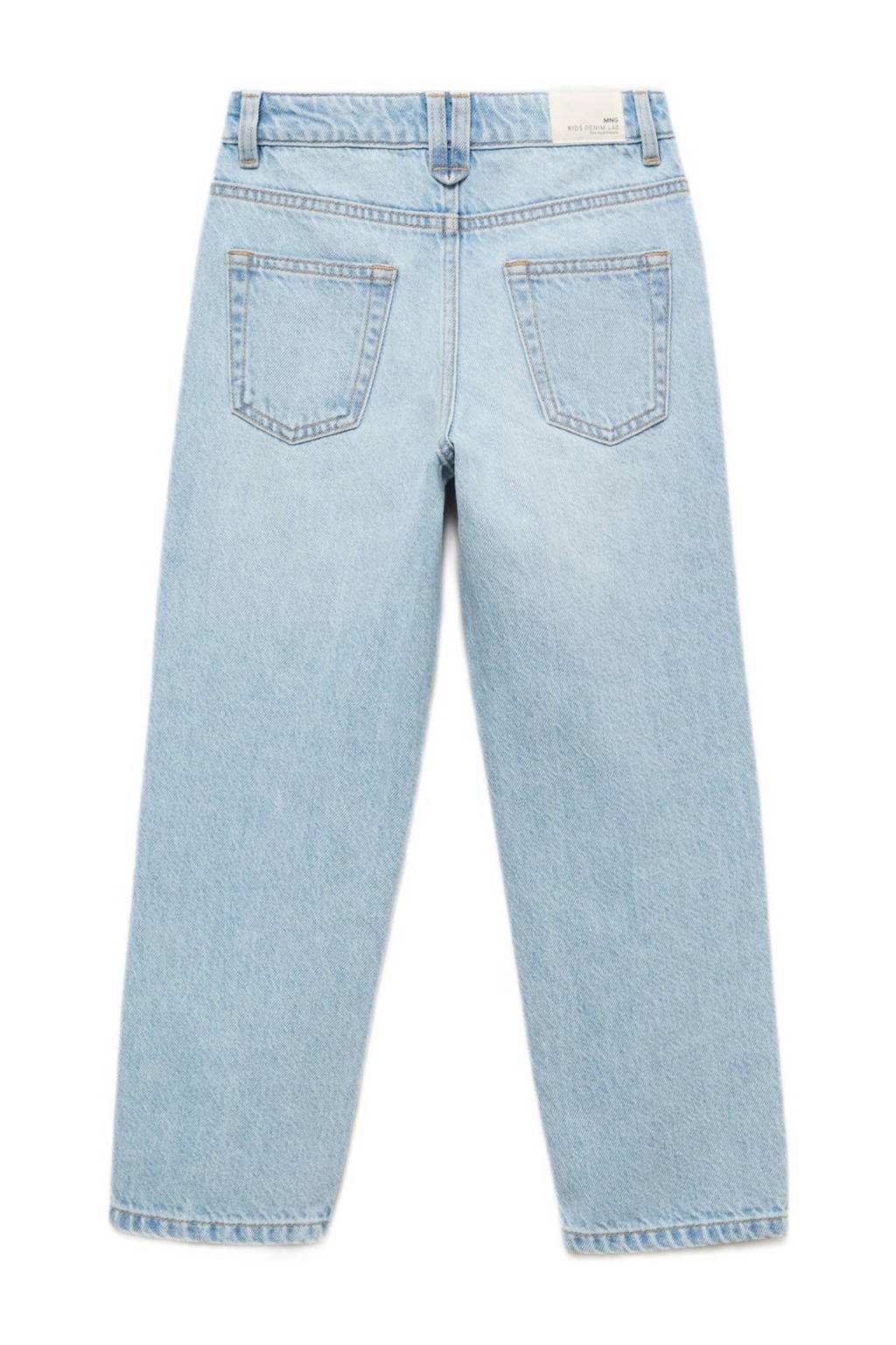 Mango Kids straight leg jeans light blue denim