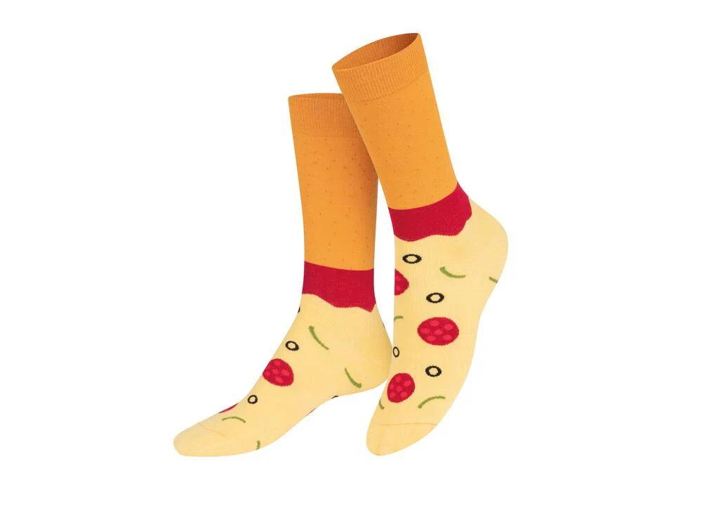 Eat My Socks  Napoli Pizza strømper - mønstret