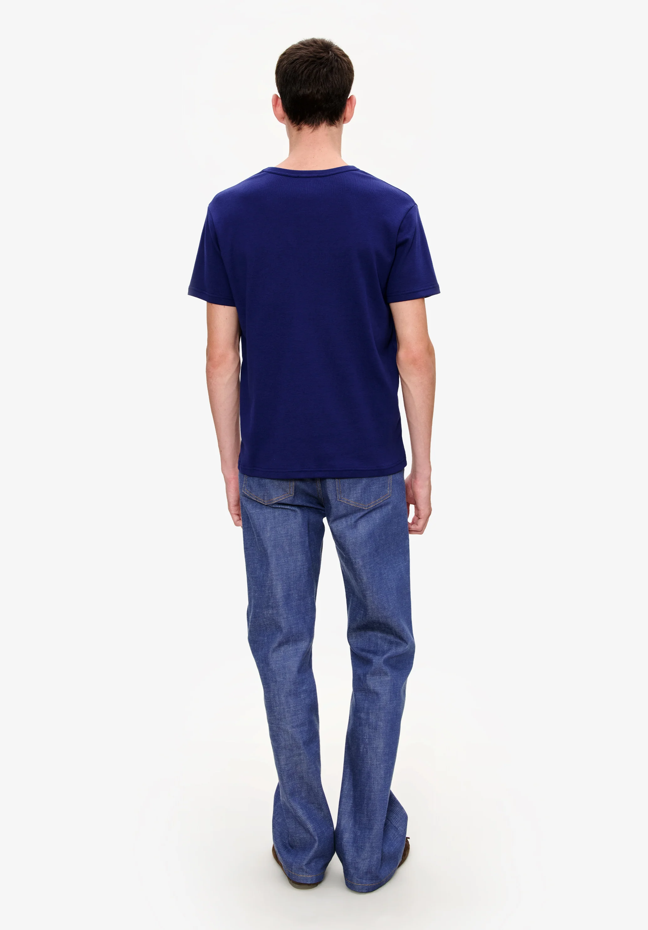 t-shirt manches courtes GOTS - Bleu fonce