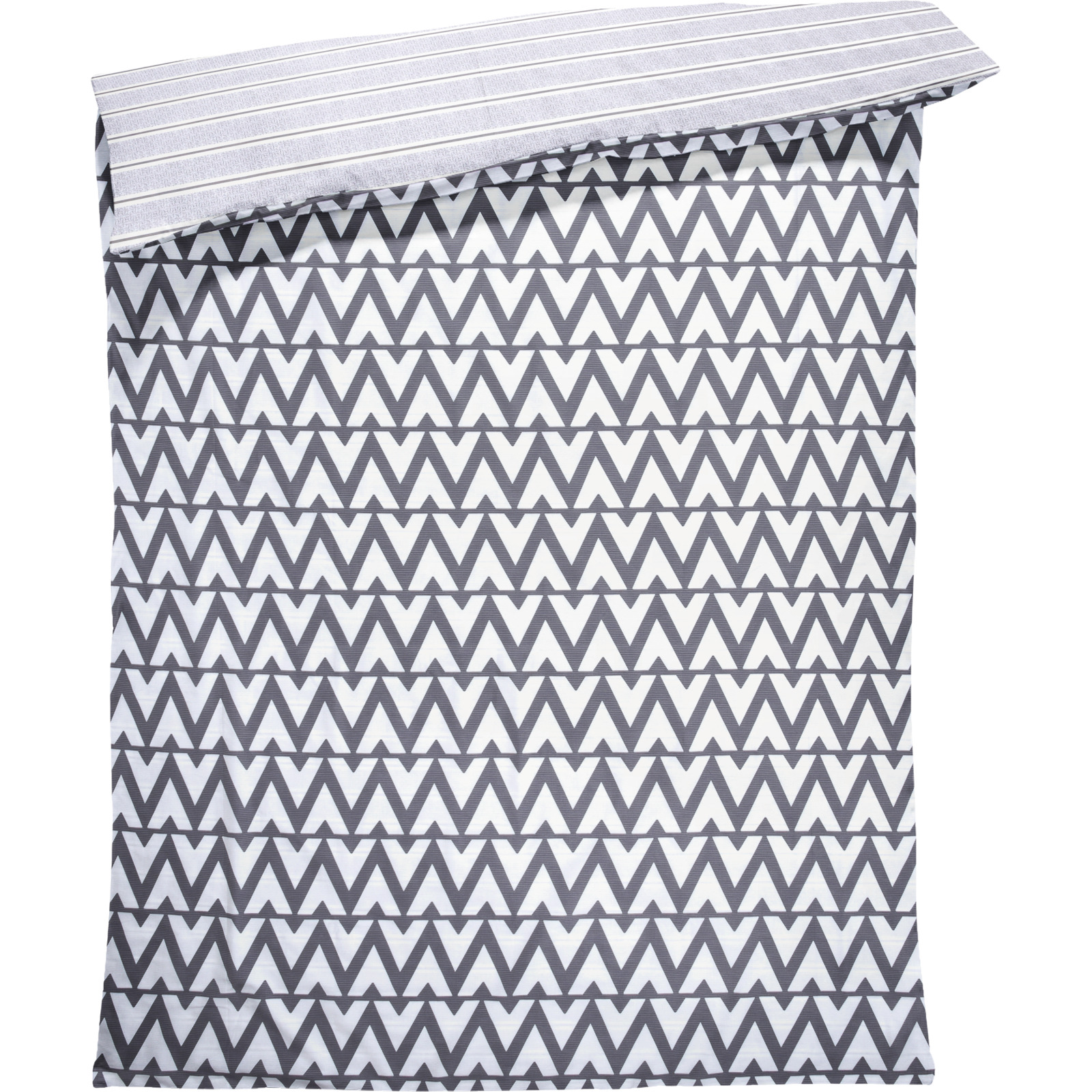 Bettwäsche Satin Twill Muster grau weiss