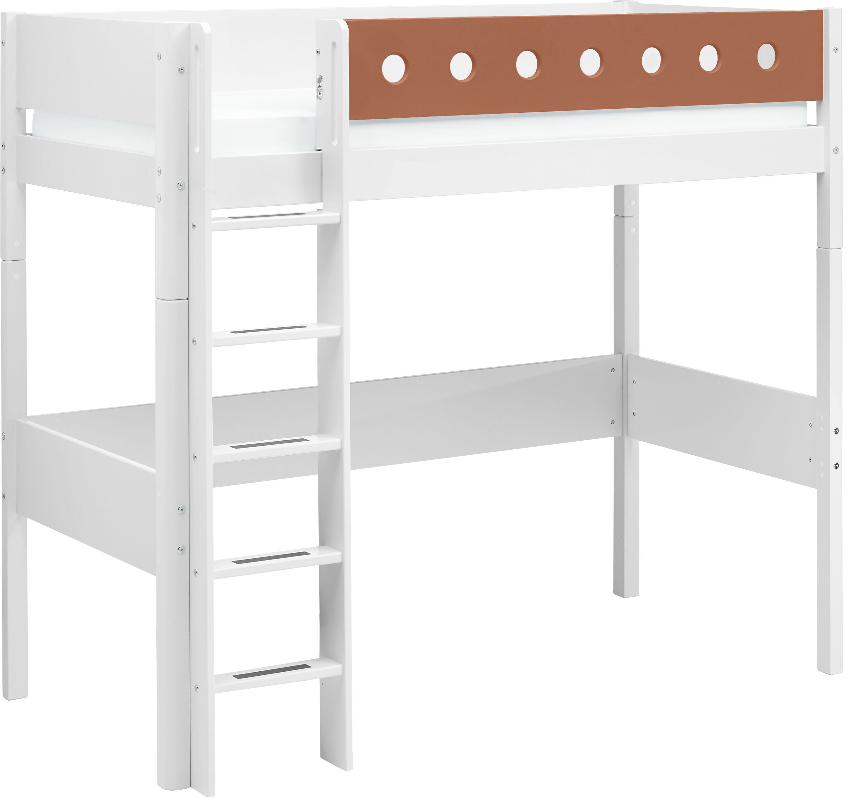 Flexa WHITE Hochbett - Grün / B: 100.0 cm x T: 210.0 cm x H: 185.0 cm