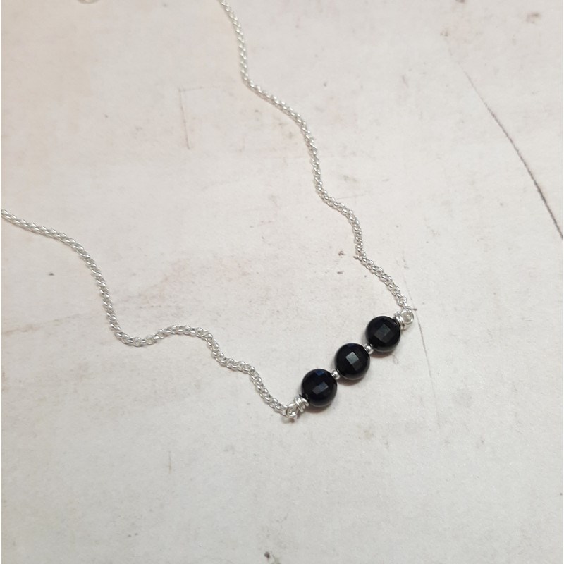Collier Maya Onyx Argent 925